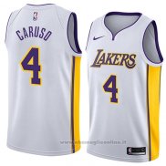 Maglia Los Angeles Lakers Alex Caruso NO 4 Association 2018 Bianco
