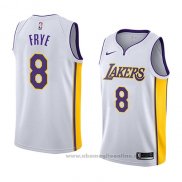 Maglia Los Angeles Lakers Channing Frye NO 8 Association 2018 Bianco