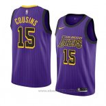 Maglia Los Angeles Lakers Demarcus Cousins NO 15 Citta 2019-20 Viola