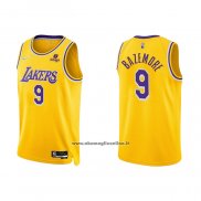 Maglia Los Angeles Lakers Kent Bazemore #9 75th Anniversary 2021-22 Giallo