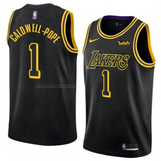 Maglia Los Angeles Lakers Kentavious Caldwell-Pope NO 1 Citta 2018 Nero