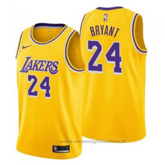 Maglia Los Angeles Lakers Kobe Bryant NO 24 Icon 2018-19 Giallo