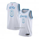 Maglia Los Angeles Lakers Kyle Kuzma #0 Citta 2020-21 Bianco