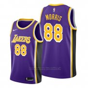Maglia Los Angeles Lakers Markieff Morris NO 88 Statement 2019-20 Viola