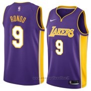 Maglia Los Angeles Lakers Rajon Rondo NO 9 Statement 2018 Viola