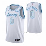 Maglia Los Angeles Lakers Russell Westbrook #0 Citta 2020-21 Bianco