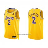 Maglia Los Angeles Lakers Wayne Ellington #2 75th Anniversary 2021-22 Giallo