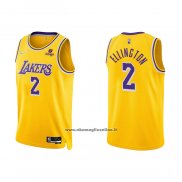 Maglia Los Angeles Lakers Wayne Ellington #2 75th Anniversary 2021-22 Giallo