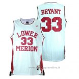 Maglia Lower Merion Kobe Bryant NO 33 Bianco