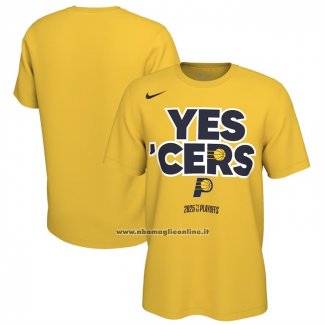 Maglia Manica Corta Indiana Pacers Giallo