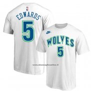 Maglia Manica Corta Minnesota Timberwolves Anthony Edwards Hardwood Classic Bianco