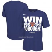 Maglia Manica Corta New York Knicks 2025 Nba Playoffs Blu