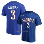 Maglia Manica Corta Oklahoma City Thunder Josh Giddey #3 Blu