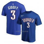 Maglia Manica Corta Oklahoma City Thunder Josh Giddey #3 Blu