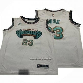 Maglia Memphis Grizzlies Derrick Rose No 23 Classic Bianco