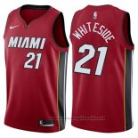 Maglia Miami Heat Hassan Whiteside NO 21 Statement 2018 Rosso