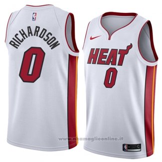 Maglia Miami Heat Josh Richardson NO 0 Association 2018 Bianco