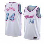 Maglia Miami Heat Malik Newman NO 14 Citta 2018 Bianco