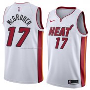 Maglia Miami Heat Rodney McGruder NO 17 Association 2018 Bianco