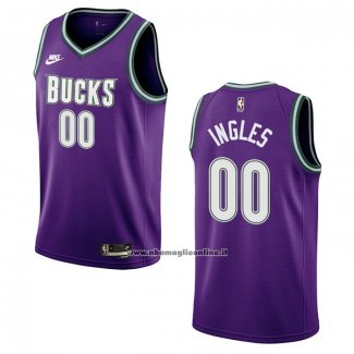 Maglia Milwaukee Bucks Joe Ingles #00 Classic 2022-23 Viola