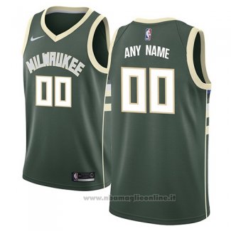 Maglia Milwaukee Bucks Personalizzate 17-18 Verde