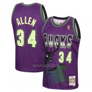 Maglia Milwaukee Bucks Ray Allen #34 Mitchell & Ness 1996-97 Viola