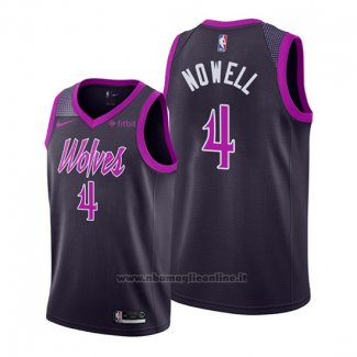 Maglia Minnesota Timberwolves Jaylen Nowell NO 4 Citta Viola