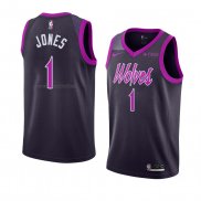 Maglia Minnesota Timberwolves Tyus Jones NO 1 Citta 2018-19 Viola