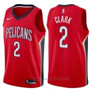 Maglia New Orleans Pelicans Ian Clark NO 2 Statement 2017-18 Rosso