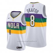 Maglia New Orleans Pelicans Jahlil Okafor NO 8 Citta Bianco