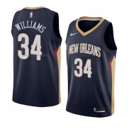 Maglia New Orleans Pelicans Kenrich Williams NO 34 Icon 2018 Blu