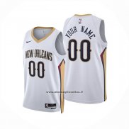 Maglia New Orleans Pelicans Personalizzate Association 2024-25 Bianco