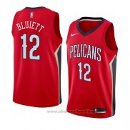 Maglia New Orleans Pelicans Trevon Bluiett NO 12 Statement 2018 Rosso