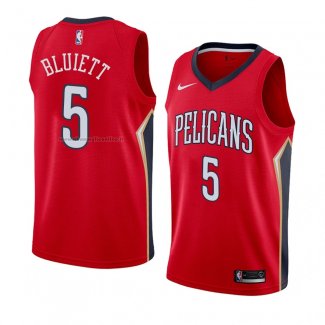 Maglia New Orleans Pelicans Trevon Bluiett NO 5 Statement 2017-18 Rosso