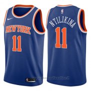 Maglia New York Knicks Frank Ntilikina NO 11 Icon 2017-18 Blu