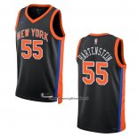 Maglia New York Knicks Isaiah Hartenstein #55 Citta 2022-23 Nero