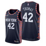Maglia New York Knicks Lance Thomas NO 42 Citta 2019 Blu