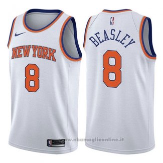 Maglia New York Knicks Michael Beasley NO 8 Association 2017-18 Bianco