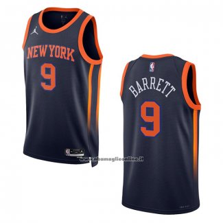 Maglia New York Knicks RJ Barrett #9 Statement 2022-23 Nero