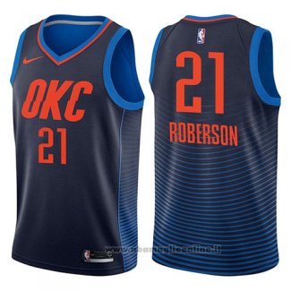 Maglia Oklahoma City Thunder Andre Roberson NO 21 Statement 2017-18 Blu