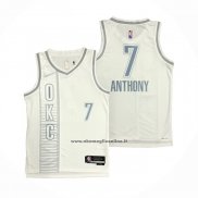 Maglia Oklahoma City Thunder Carmelo Anthony #7 Citta 2021-22 Bianco