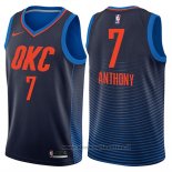 Maglia Oklahoma City Thunder Carmelo Anthony NO 7 Statement 2017-18 Blu