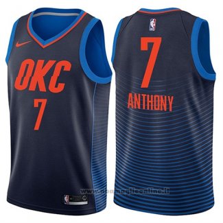 Maglia Oklahoma City Thunder Carmelo Anthony NO 7 Statement 2017-18 Blu