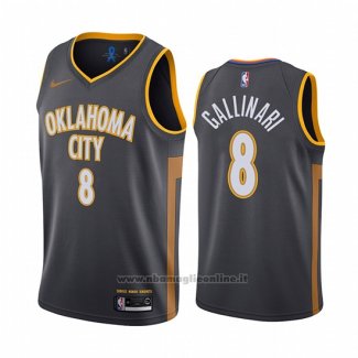 Maglia Oklahoma City Thunder Danilo Gallinari NO 8 Citta Nero