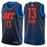 Maglia Oklahoma City Thunder Paul George NO 13 Statement 2017-18 Blu