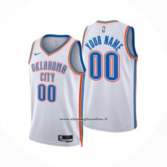 Maglia Oklahoma City Thunder Personalizzate Association 2024-25 Bianco
