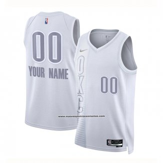 Maglia Oklahoma City Thunder Personalizzate Citta 2021-22 Bianco