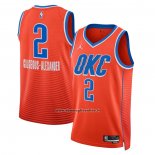 Maglia Oklahoma City Thunder Shai Gilgeous-Alexander #2 Statement Arancione