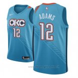 Maglia Oklahoma City Thunder Steven Adams NO 12 Citta 2018-19 Blu