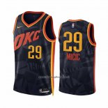 Maglia Oklahoma City Thunder Vasilije Micic #29 Citta 2023-24 Nero